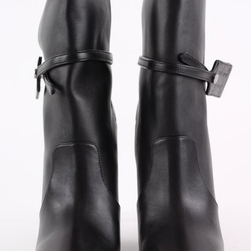 Off-White™ sz39 Black Leather Zip Tie Tag Ziptie - Picture 8 of 12